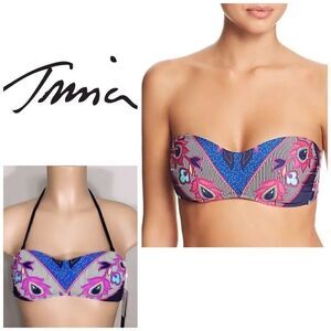 Trina Turk bandeau bikini top. NWT